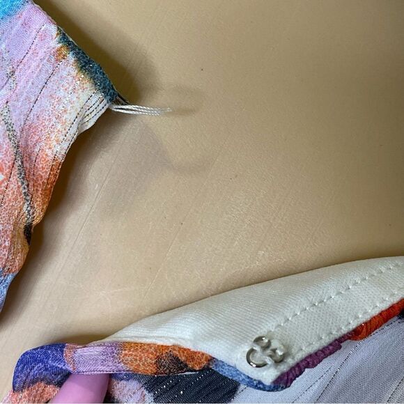 Ignite Evenings Halter Neck Floral High Low Maxi Dress Pink Purple Orange 16 - Picture 7 of 14